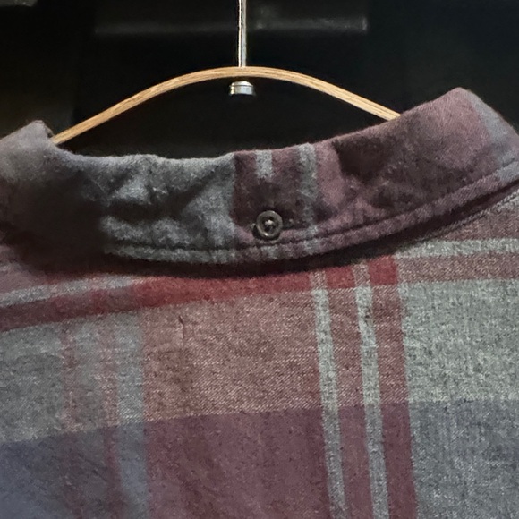 Outerknown Burgundy and Blue Plaid Shirt - Picture 7 of 8